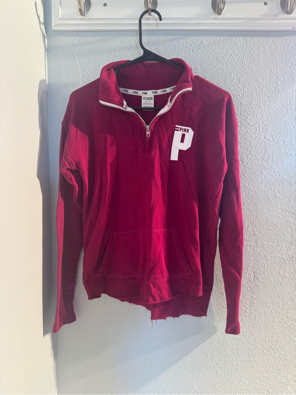 PINK Half-Zip Pullover Sweatshirt
